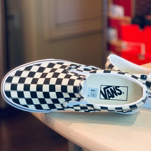 Vans Classic Slip-On Skate Shoes Women's Blur Chec - Picture 4 of 8